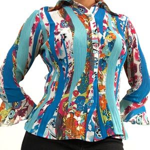 Essential by Milano Button Down Collared Top